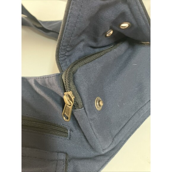 New W/Tag Kala Siddhartha Handmade Blue Sling Crossbody Bag Denim Multi Pocket - Picture 13 of 14